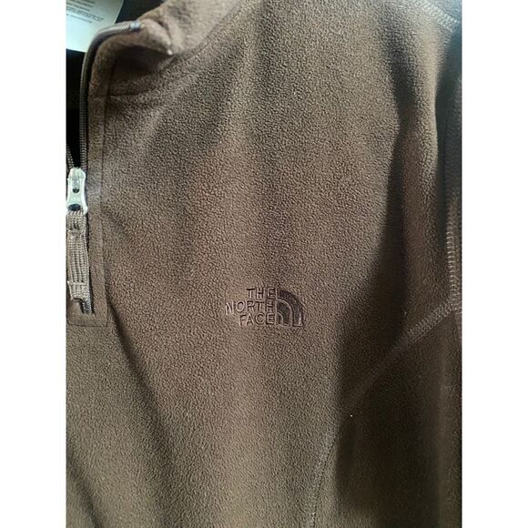 The North Face brown 1/4 zip size large - Picture 2 of 3